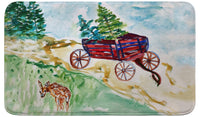 Christmas Wagon Bath Mat
