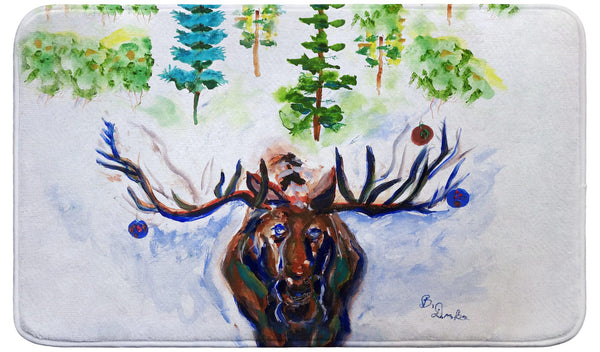 Christmas Moose Bath Mat