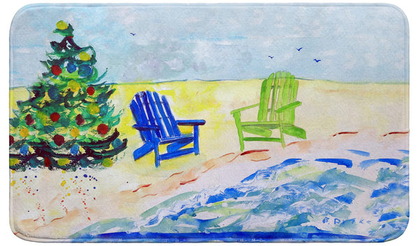 Beach Chair Christmas Bath Mat