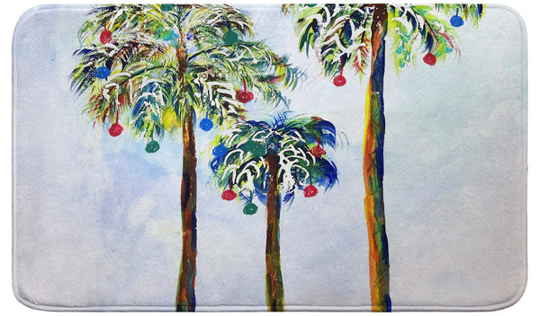 Christmas Palms Bath Mat