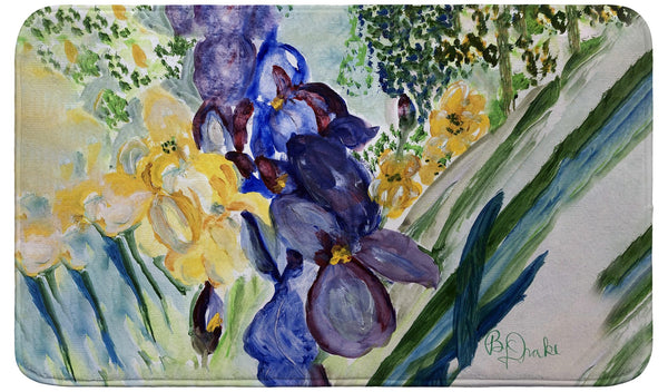 Yellow & Blue Iris Bath Mat