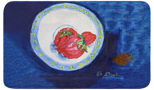 Strawberry Plate Bath Mat