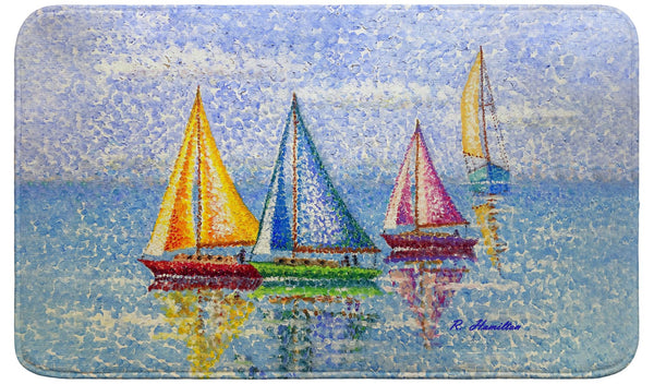 Sailboat Colors Bath Mat