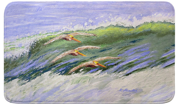Pelicans Cruising Bath Mat