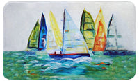 Betsy's Sailboats Bath Mat