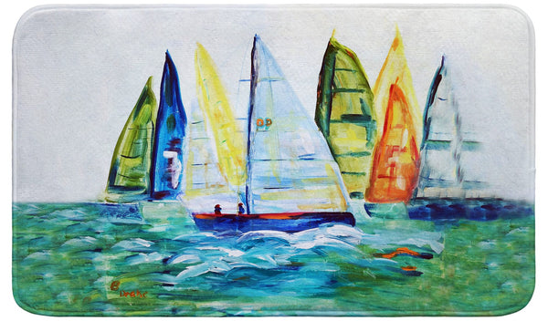 Betsy's Sailboats Bath Mat