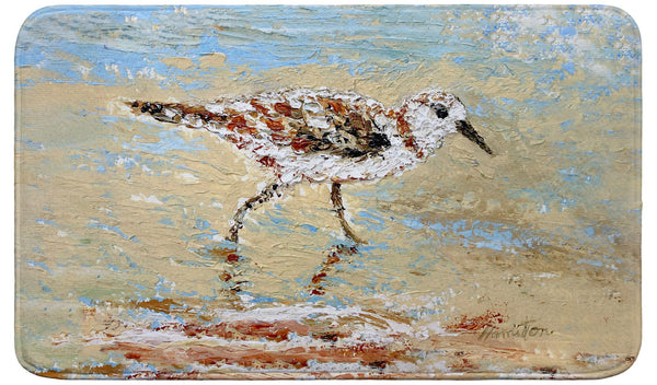 Lone Sandpiper Bath Mat