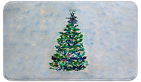 Blue Lights Christmas Tree Bath Mat
