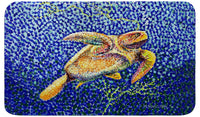 Pointilist Sea Turtle II Bath Mat