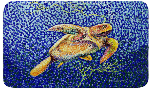 Pointilist Sea Turtle II Bath Mat