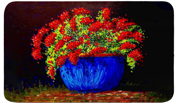 Potted Geraniums Bath Mat