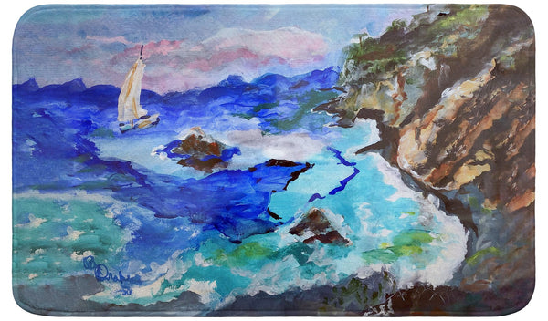 Sailing the Cliffs Bath Mat