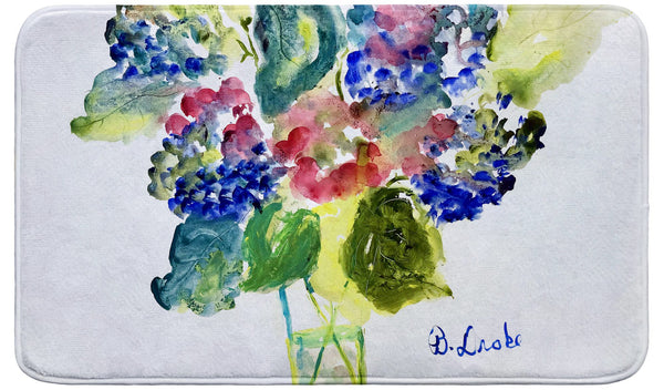 Vase of Hydrangeas Bath Mat