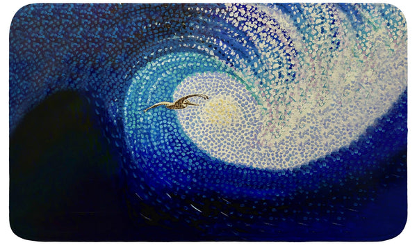 Wave and Pelican Bath Mat