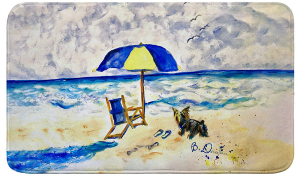 Beach Chair and Yorkie Bath Mat