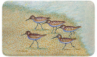 Pointillist Sanderlings Bath Mat