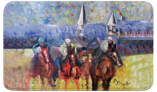 Horse Steeplechase Bath Mat