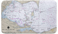 Western Basin Lake Erie, OH Nautical Map Bath Mat