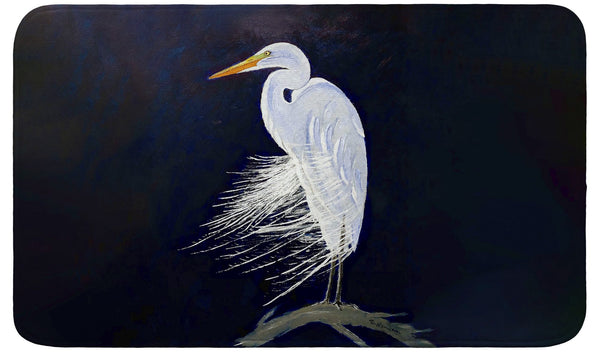 Egret Feathers Bath Mat