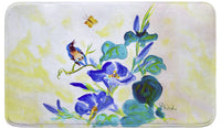 Blue Morning Glories Bath Mat