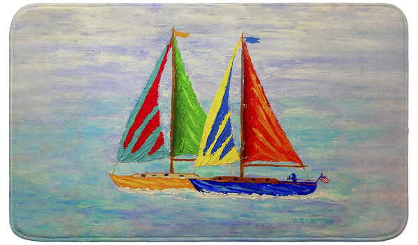 Sailboat Race Bath Mat