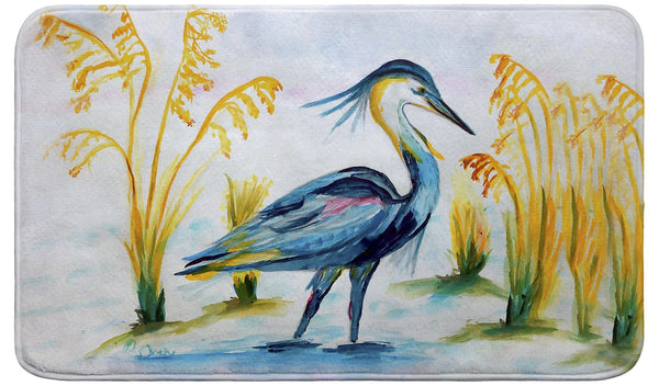 Stalking Blue Heron Bath Mat