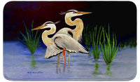 Two Blue Herons Bath Mat
