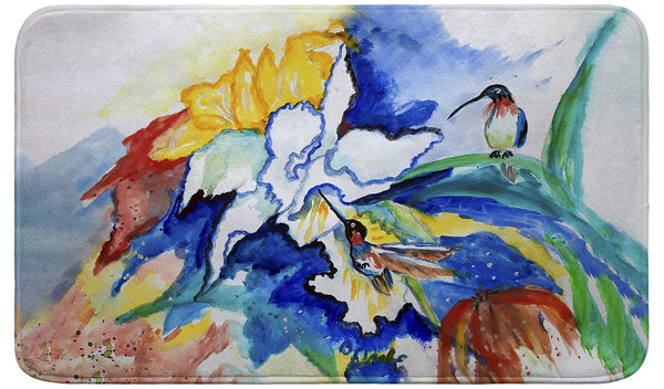 Two Hummingbirds Bath Mat