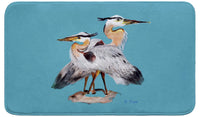 Mr & Mrs Blue Heron Teal Bath Mat
