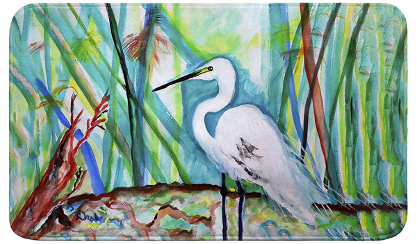 Egret in Marsh Bath Mat