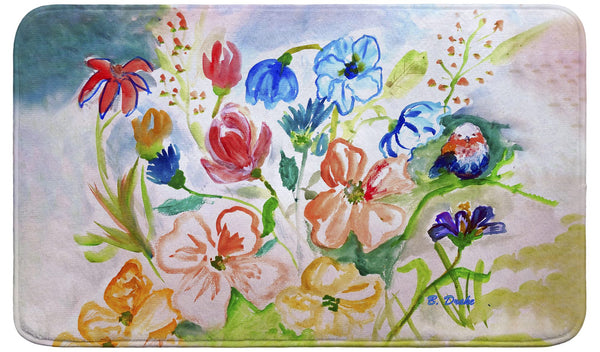 Colorful Flowers Bath Mat