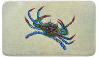 Blue Crab on Yellow Bath Mat