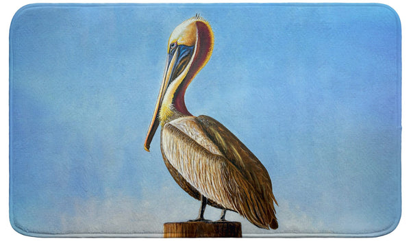Pelican on Post Bath Mat