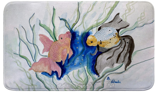 Two Fantail Fish Bath Mat