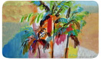 Palms in Red Bath Mat