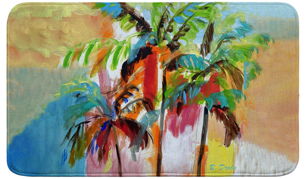 Palms in Red Bath Mat