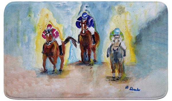 Three Racing Horses Bath Mat