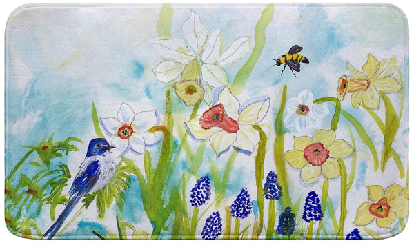 Bird & Daffodils Bath Mat