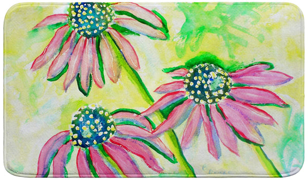 Cone Flowers Bath Mat
