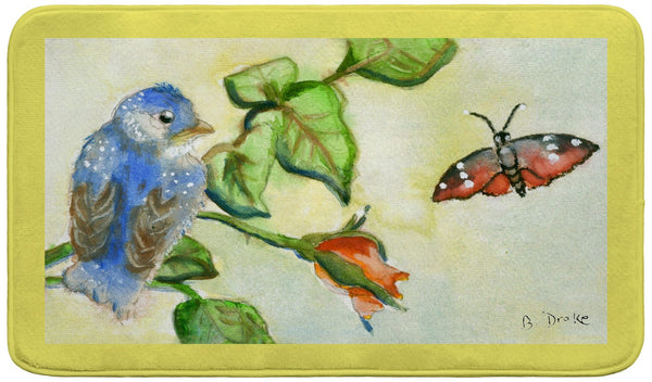 Blue Bird Bath Mat