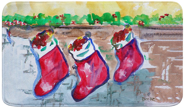 Christmas Stockings Bath Mat