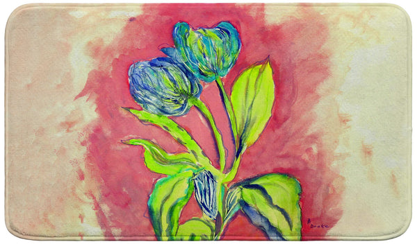 Tulips in Peach Bath Mat