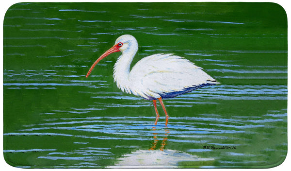 Dick's White Ibis Bath Mat