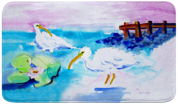 Betsy's White Ibis Bath Mat
