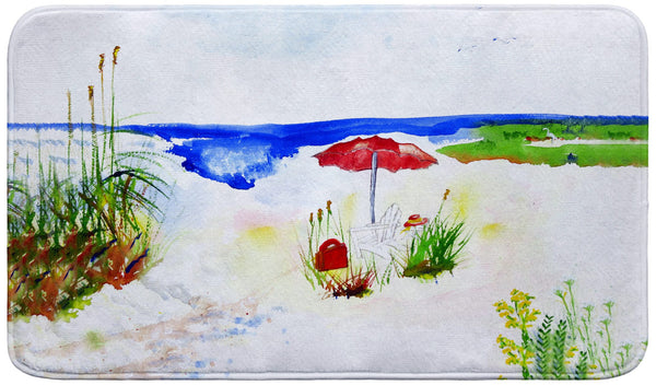 Red Beach Umbrella Bath Mat