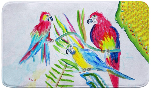 Three Parrots Bath Mat