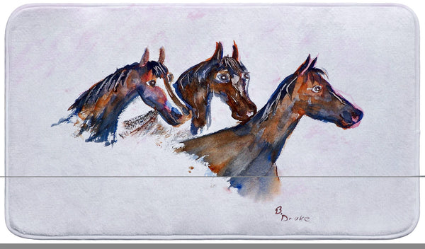 Three Horses Bath Mat