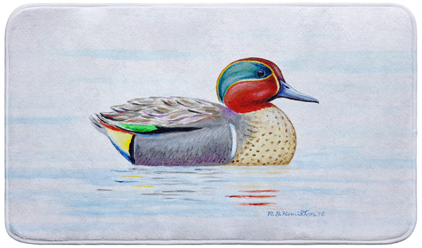 Green Wing Teal Bath Mat