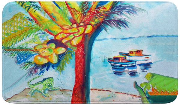 Cocoa Nuts & Boats Bath Mat