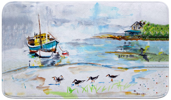 Boat & Sandpipers Bath Mat